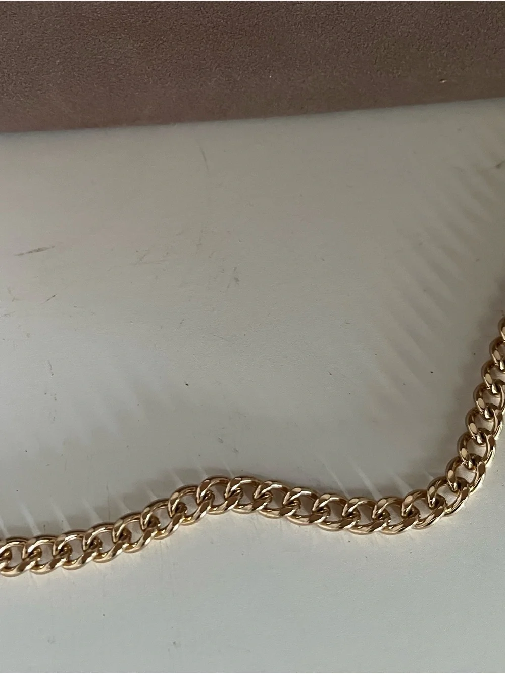 Jessica Moore Brown Chain Wristlet Clutch